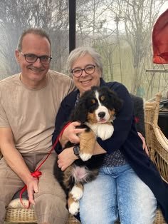 Sarah Mitchell with their Bernese Mountain Dog