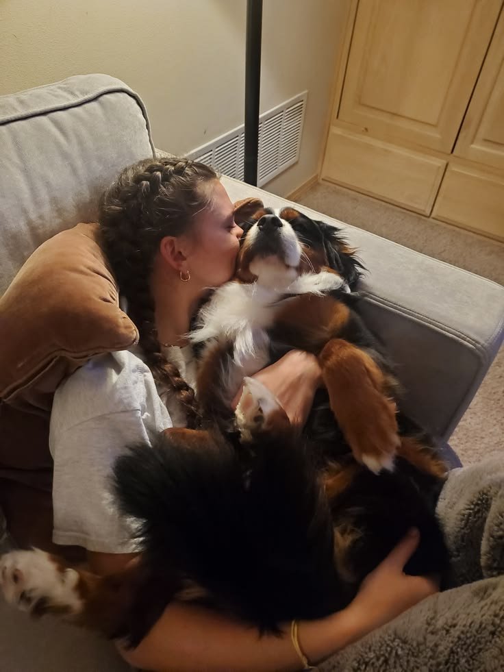 William Harris with their Bernese Mountain Dog