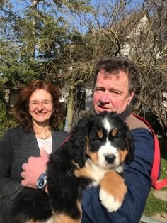 James Anderson with their Bernese Mountain Dog
