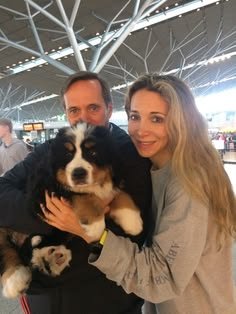 Emily Carter with their Bernese Mountain Dog