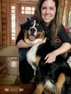 Christopher Evans with their Bernese Mountain Dog